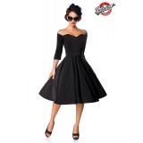 Belsira Premium Vintage Swing-Kleid schwarz - AT50122