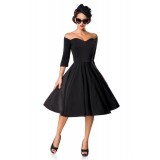 Belsira Premium Vintage Swing-Kleid schwarz - AT50122