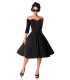 Belsira Premium Vintage Swing-Kleid schwarz - AT50122