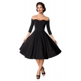 Belsira Premium Vintage Swing-Kleid schwarz - AT50122