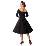 Belsira Premium Vintage Swing-Kleid schwarz - AT50122