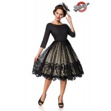 Premium Spitzen-Swingkleid schwarz - AT50147