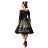 Premium Spitzen-Swingkleid schwarz - AT50147