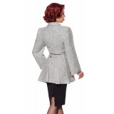 Belsira Premium Blazer-Jacke mit Gürtel schwarz/weiß - AT50141 - Bild 4