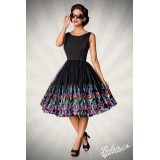 Retro Blumenkleid schwarz - AT50175 - Bild 7