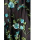 Retro Blumenkleid schwarz/blau - AT50176 - Bild 4