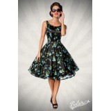 Retro Blumenkleid schwarz/blau - AT50176 - Bild 6