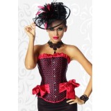 Cabarett-Corsage schwarz/pink - AT12181 - Bild 1