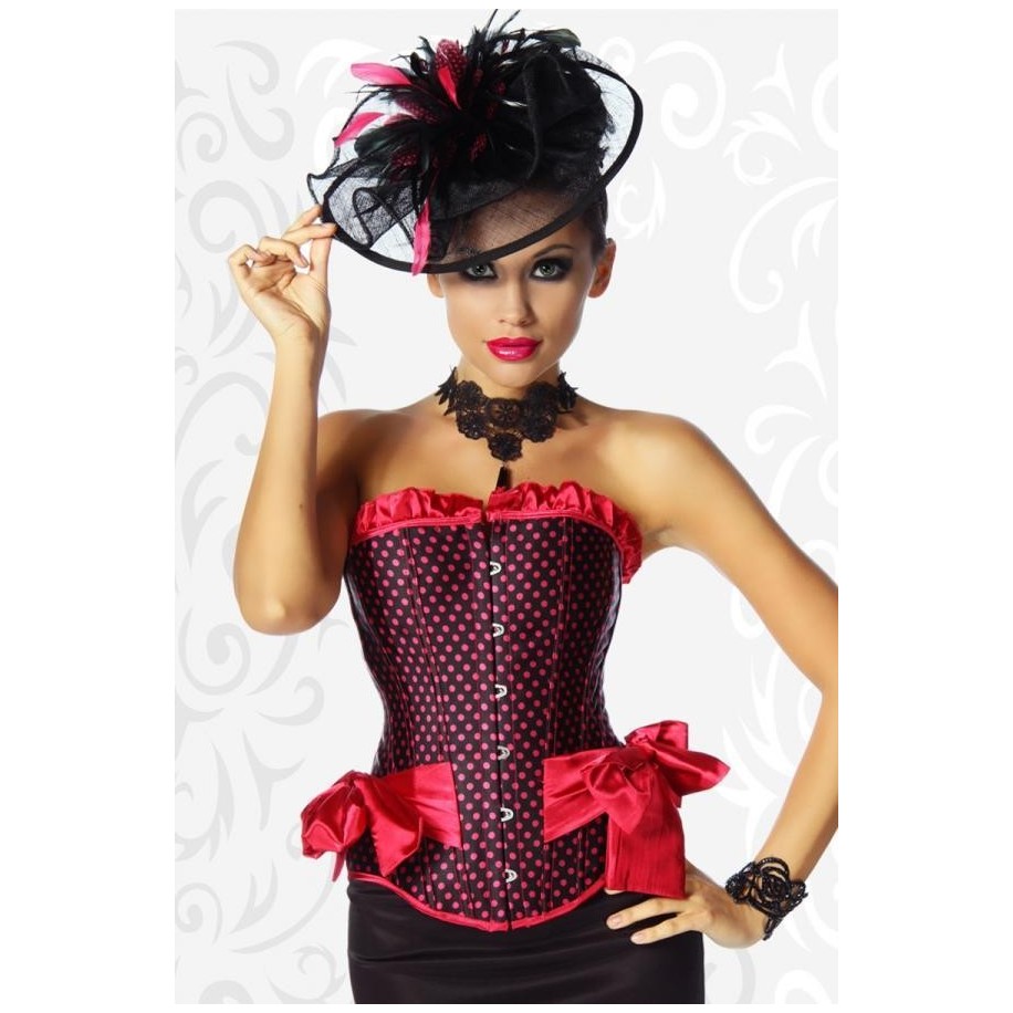 Cabarett-Corsage schwarz/pink - AT12181 - Bild 1