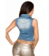 Jeansweste mit Strass blau - AT13412 - Bild 3