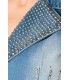 Jeansweste mit Strass blau - AT13412 - Bild 4