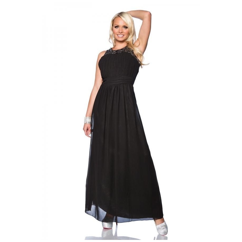 Abendkleid mit Steinen schwarz - AT13444 - Bild 1