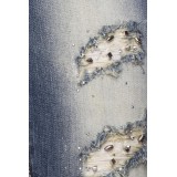 Jeans mit Strasssteinen blau - AT13512 - Bild 5