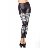 Leggings mit Spitze schwarz/weiß - AT13637 - Bild 1