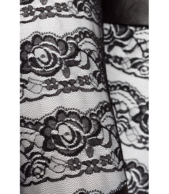 Leggings mit Spitze schwarz/weiß - AT13637 - Bild 5