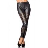 Leggings mit Lochmuster schwarz - AT13739 - Bild 1