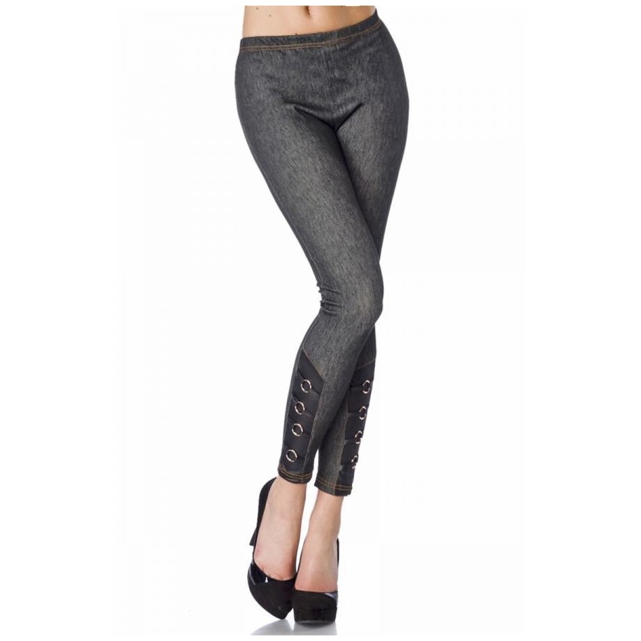 Leggings im Jeans-Look schwarz - AT13948 - Bild 1