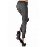 Leggings mit Nieten und Wetlook-Einsätzen schwarz - AT13949 - Bild 3