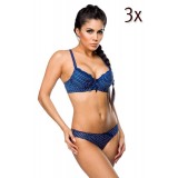 BH-Set im 3er Pack marineblau/weiß - AT14361 - Bild 1