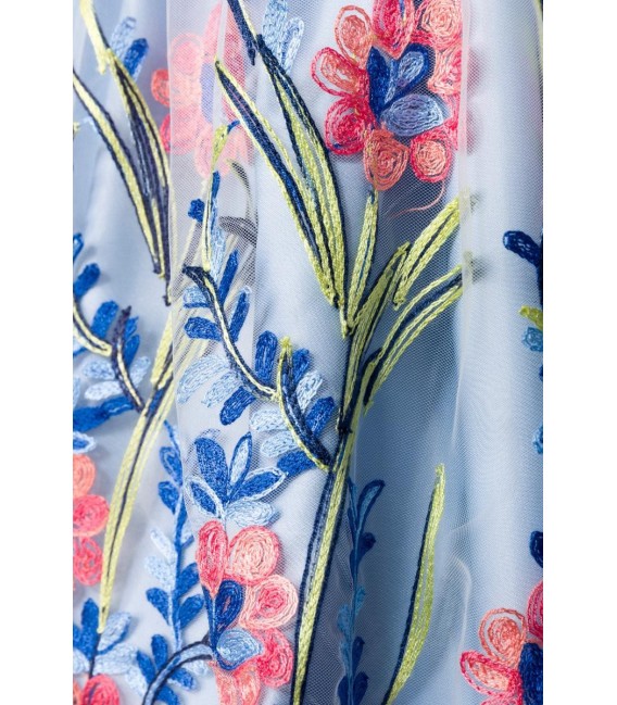 Romantisches Dirndl inkl. Spitzenbluse blau/rosa/weiß - AT70050 - Bild 5