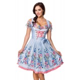 Romantisches Dirndl inkl. Spitzenbluse blau/rosa/weiß - AT70050 - Bild 6