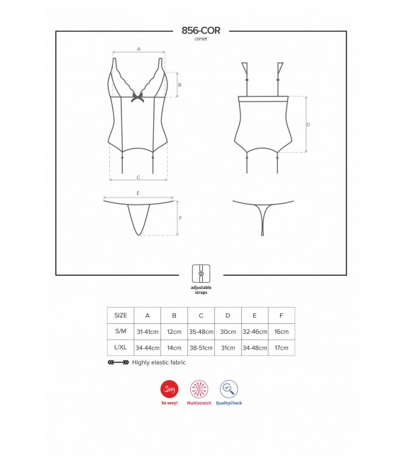 OB 856-COR-1 corset & thong - Bild 7