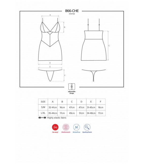 OB 866-CHE-1 chemise & thong - Bild 7