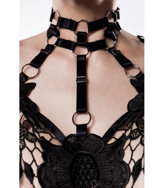 2-teiliges Harness Set von Grey Velvet schwarz - Bild 4