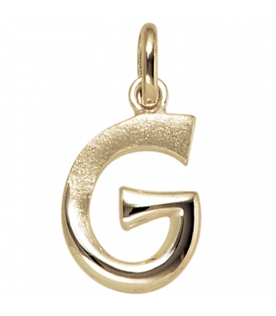 Anhänger Buchstabe G 375 Gold Gelbgold Buchstabenanhänger - Bild 1
