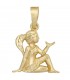 Anhänger Sternzeichen Jungfrau 925 Sterling Silber gold vergoldet matt - Bild 1