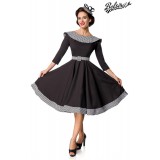 Premium Vintage Swing-Kleid schwarz/weiß - AT50172 - Bild 1