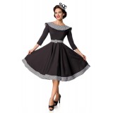 Premium Vintage Swing-Kleid schwarz/weiß - AT50172 - Bild 2