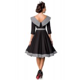 Premium Vintage Swing-Kleid schwarz/weiß - AT50172 - Bild 3