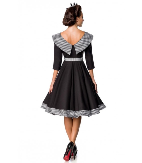 Premium Vintage Swing-Kleid schwarz/weiß - AT50172 - Bild 3