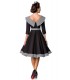 Premium Vintage Swing-Kleid schwarz/weiß - AT50172 - Bild 3
