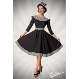 Premium Vintage Swing-Kleid schwarz/weiß - AT50172 - Bild 6