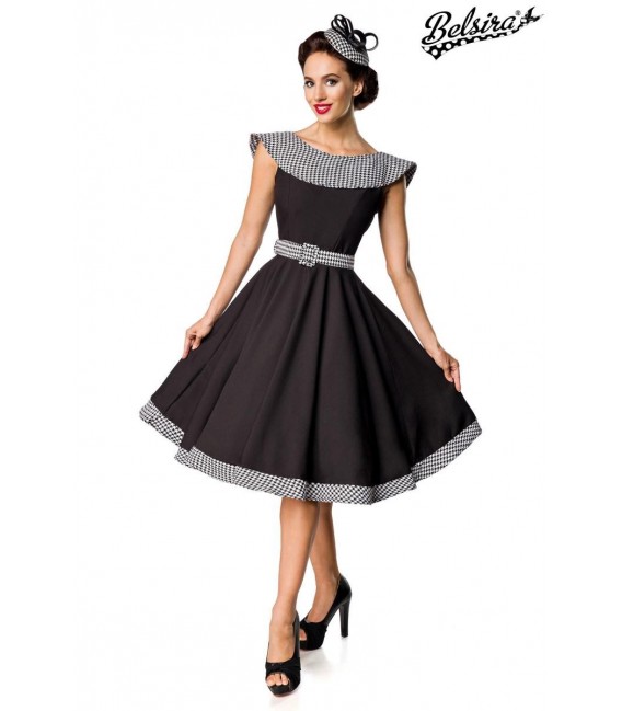 Premium Vintage Swing-Kleid schwarz/weiß - AT50173 - Bild 1