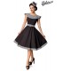 Premium Vintage Swing-Kleid schwarz/weiß - AT50173 - Bild 1
