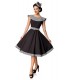 Premium Vintage Swing-Kleid schwarz/weiß - AT50173 - Bild 2