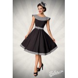 Premium Vintage Swing-Kleid schwarz/weiß - AT50173 - Bild 6