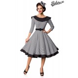 Premium Vintage Swing-Kleid schwarz/weiß - AT50180 - Bild 1