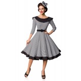 Premium Vintage Swing-Kleid schwarz/weiß - AT50180 - Bild 2