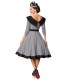 Premium Vintage Swing-Kleid schwarz/weiß - AT50180 - Bild 3