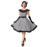 Premium Vintage Swing-Kleid schwarz/weiß - AT50181 - Bild 2