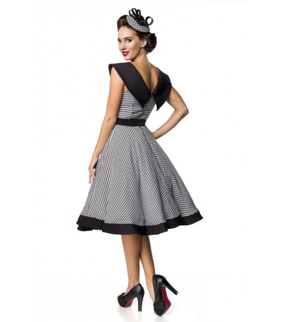 Premium Vintage Swing-Kleid schwarz/weiß - AT50181 - Bild 3