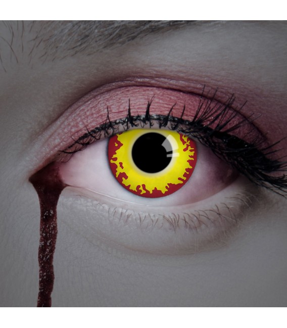 Zombie in Fire - farbige Kontaktlinsen ohne Stärke Bild 2
