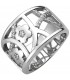 Damen Ring breit 925 Sterling Silber 25 Zirkonia Silberring - Bild 1
