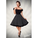 schulterfreies Swing-Kleid schwarz/weiß - AT50300 - Bild 7