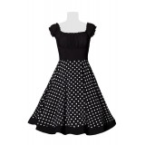 schulterfreies Swing-Kleid schwarz/weiß - AT50300 - Bild 8